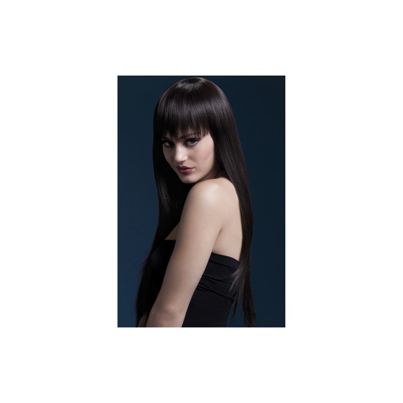 Jessica Wig Brown Long Straight with Fringe