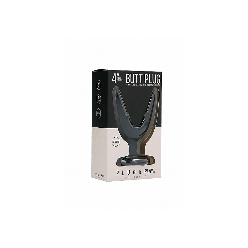 Butt Plug - Split: 2.50cm - 10cm - Black