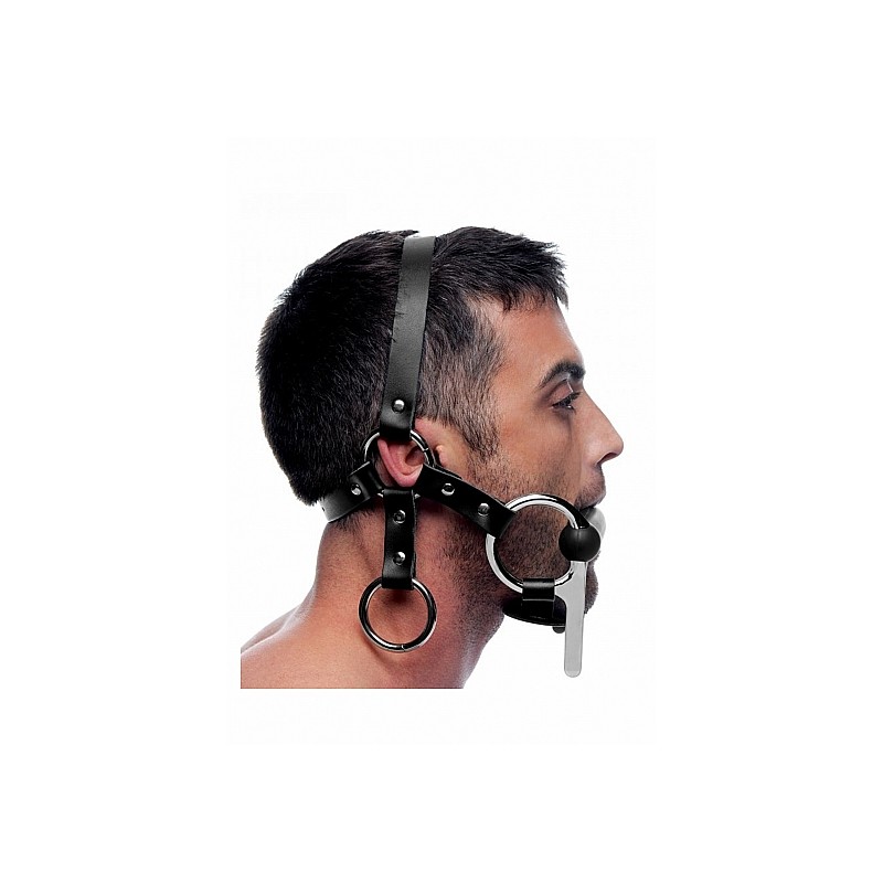 Steed Silicone Bit and Bridle Head Harness - Black