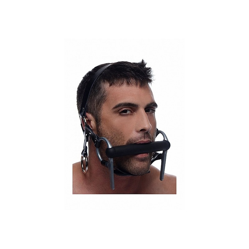 Steed Silicone Bit and Bridle Head Harness - Black