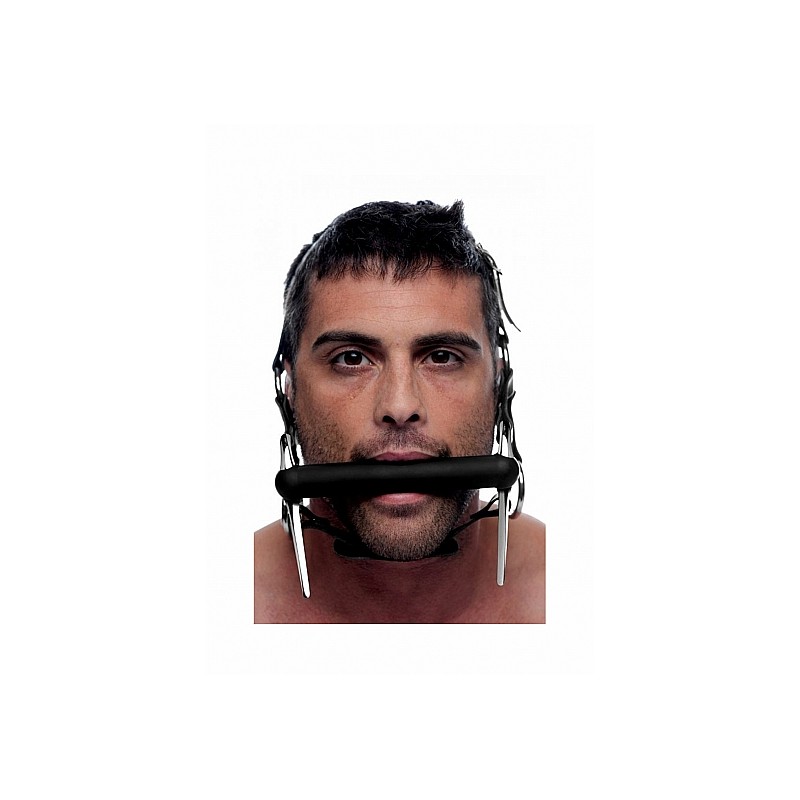 Steed Silicone Bit and Bridle Head Harness - Black