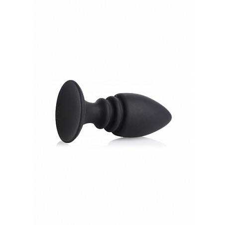 Male Harness with Silicone Anal Plug - Black