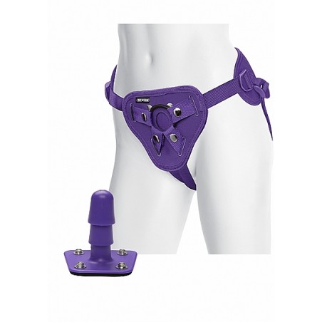 Vac-U-Lock - Supreme Harness with Plug - Purple