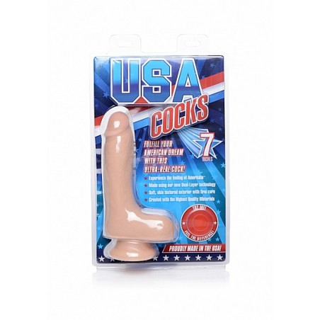 USA Cocks Dual Density 17,8cm - Skin