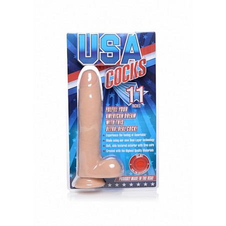 USA Cocks Dual Density 28cm - Skin