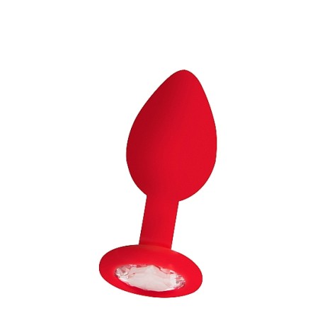 Regular Diamond Butt Plug - Red