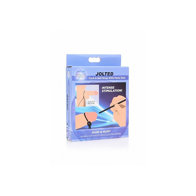 Jolted Cock & Ball Strap with Penis E-Stim