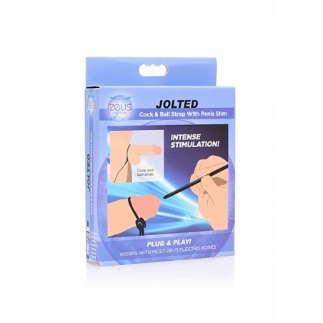 Jolted Cock & Ball Strap with Penis E-Stim