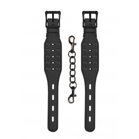 Ouch! Skulls and Bones - Handcuffs with Spikes - Black