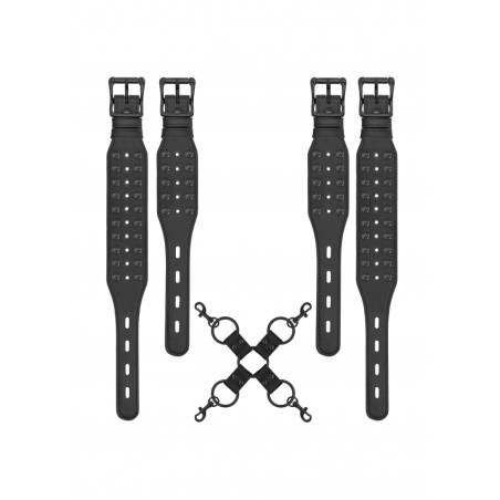 Ouch! Skulls and Bones - Hogtie with Spikes - Black