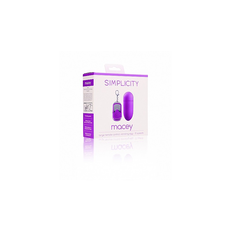 MACEY remote control vibrating egg - Purple