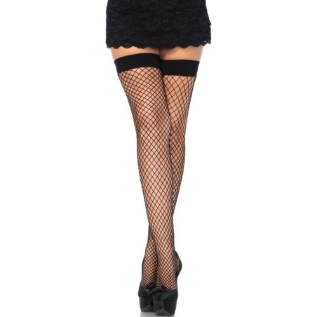 Leg Avenue - Fishnet thigh highs - Black - One Size