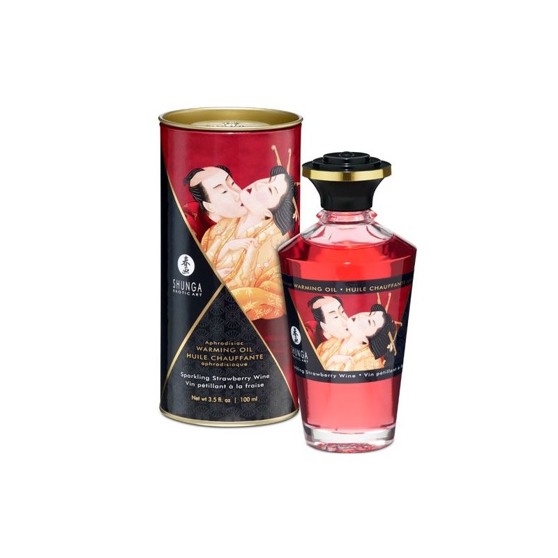 Shunga - Aphrodisiac Warming Oil Sparkling Strawberry Wine 100 m