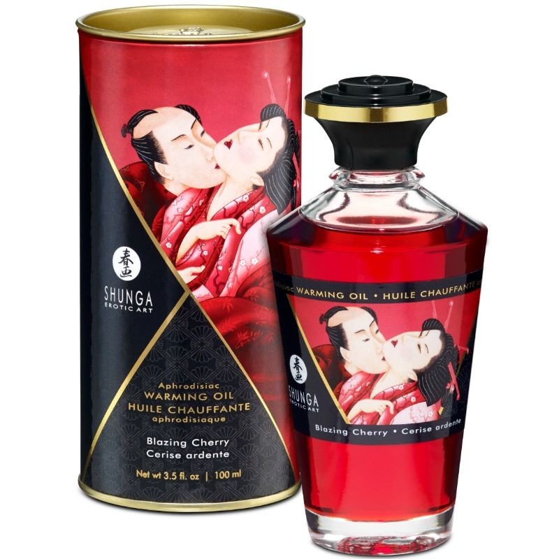 Shunga - Aphrodisiac Warming Oil Blazing Chery 100ml