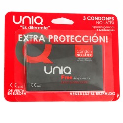 Uniq - Free Latex Condoms with Ring - 3 pcs