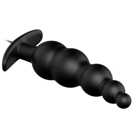 PLB - Silicone Anal Plug - Ribbed Design - 12 Modes