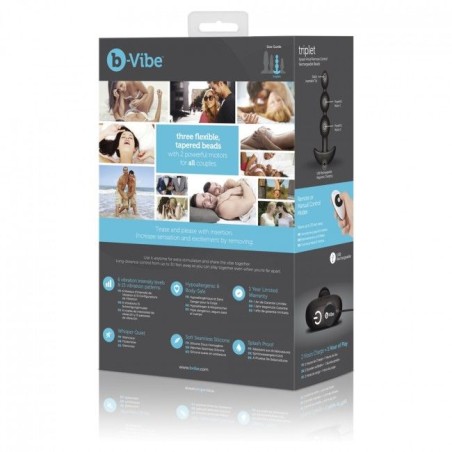 B-Vibe - Triplet Anal Beads - Black