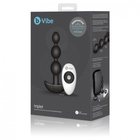 B-Vibe - Triplet Anal Beads - Black