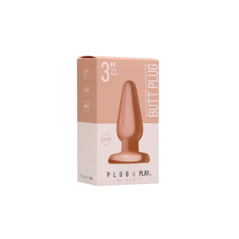 Butt Plug - Basic - 3 Inch - Flesh 
