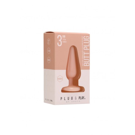 Butt Plug - Basic - 3 Inch - Flesh 
