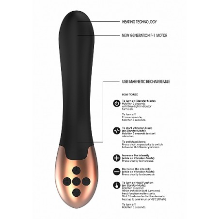 Heating Vibrator - Posh - Black 