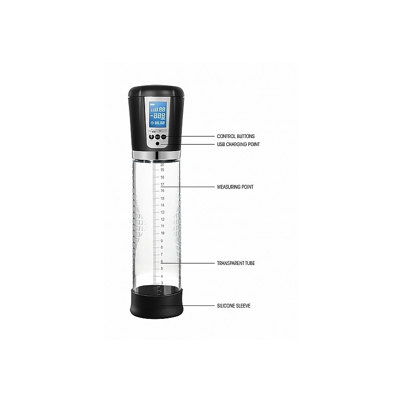 Premium Rechargeable Automatic LCD Pump Transparent