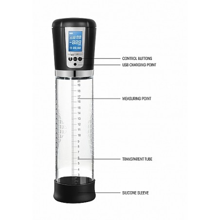 Premium Rechargeable Automatic LCD Pump Transparent