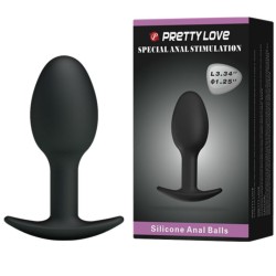 PRETTY LOVE ERGONOMIC SILICONE ANAL PLUG ANCHOR DESIGN 6,5 CM BL
