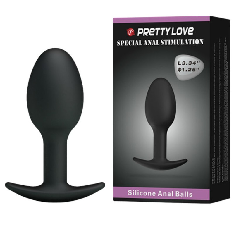 PRETTY LOVE ERGONOMIC SILICONE ANAL PLUG ANCHOR DESIGN 6,5 CM BL
