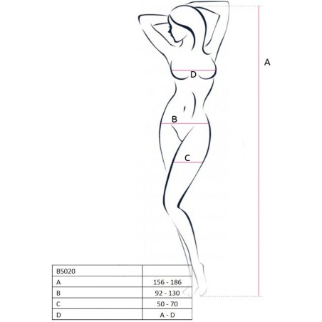 Passion - Model 020 - Bodystocking - White