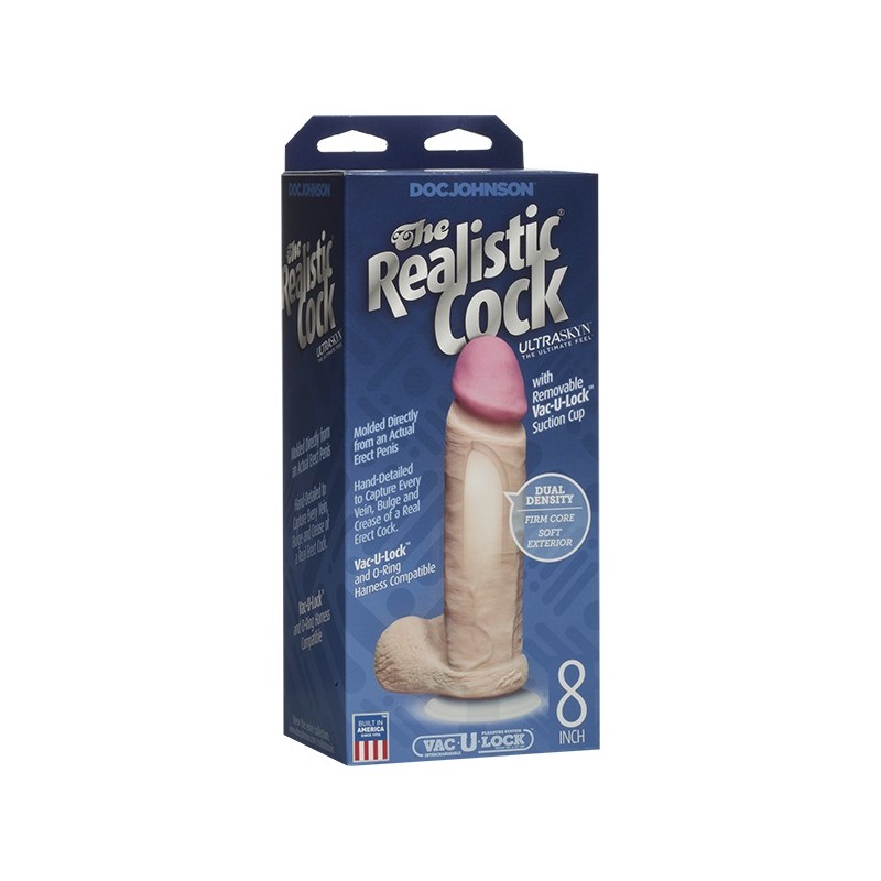 Dock Johnson: Realistic ULTRASKYN COCK - 20cm - Flesh