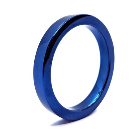 Stainless Steel Blue Boy 8mm X 5,5 cm - Flat Body Cock Ring