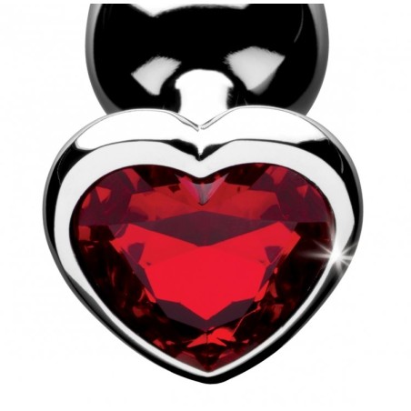 Red Heart Gem Anal Plug - Large