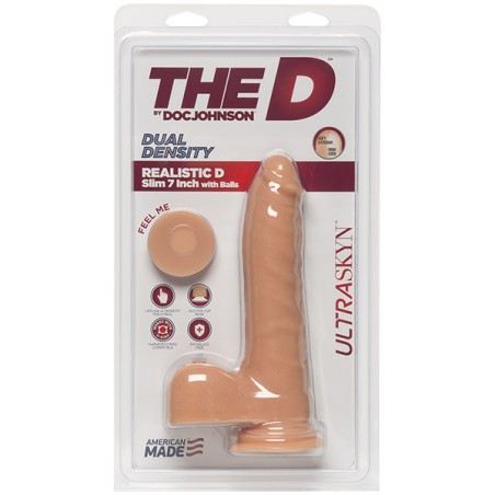 The D - Slim 18cm with Balls - Ultraskyn - Flesh