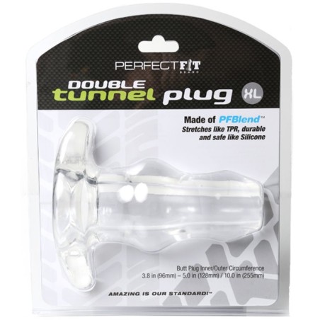 Perfect Fit - Double Tunnel Plug Clear XL