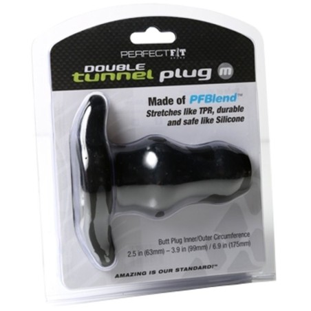 Perfect Fit Double Tunnel Plug Black L