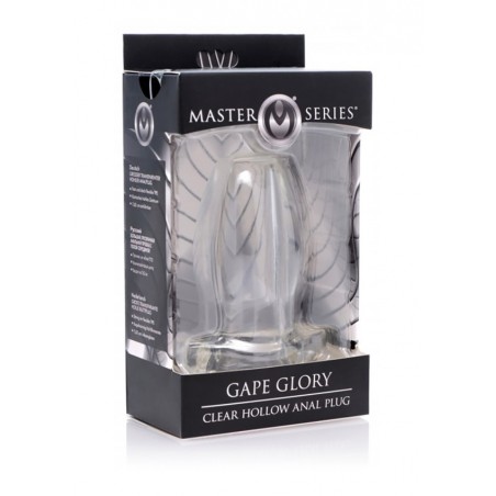 Gape Glory Clear Hollow Anal Plug - Transparent