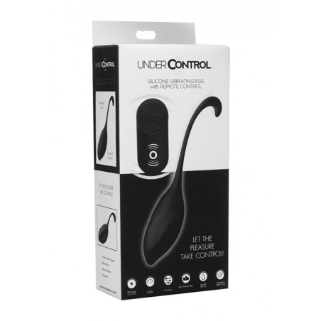 Silicone Vibrating Egg with Remote Control - Black