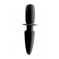 The Plug 10x Silicone Vibrating Thruster - Black