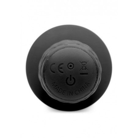 The Plug 10x Silicone Vibrating Thruster - Black