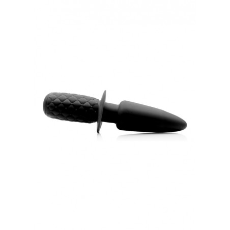 The Plug 10x Silicone Vibrating Thruster - Black