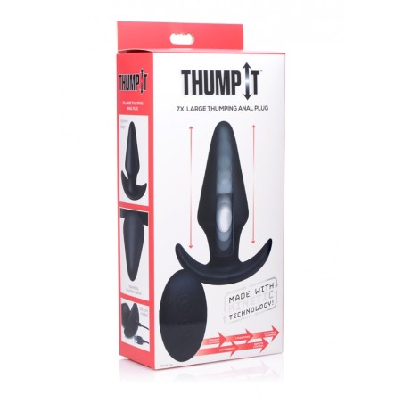 Kinetic Thumping 7X Large Anal Plug - Black