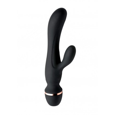 Shegasm Supreme 3 in 1 Silicone Suction Rabbit Vibe - Black