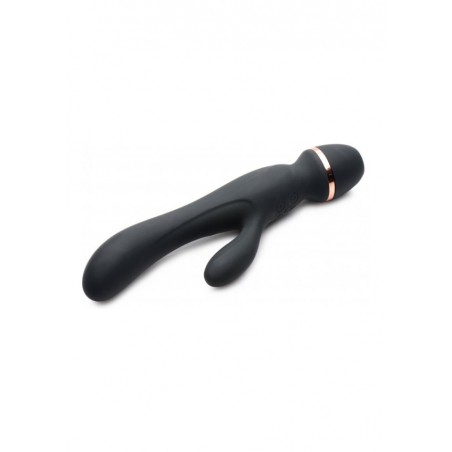 Shegasm Supreme 3 in 1 Silicone Suction Rabbit Vibe - Black