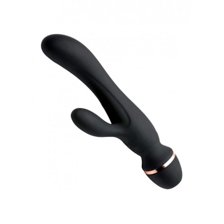 Shegasm Supreme 3 in 1 Silicone Suction Rabbit Vibe - Black