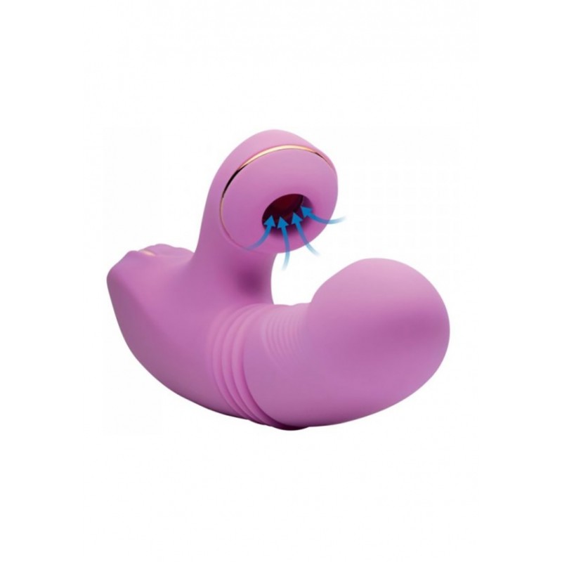 Shegasm Pro-Thrust Thrusting Suction Rabbit - Black