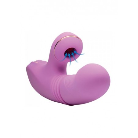 Shegasm Pro-Thrust Thrusting Suction Rabbit - Black