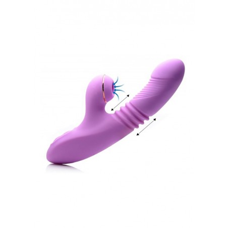 Shegasm Pro-Thrust Thrusting Suction Rabbit - Black
