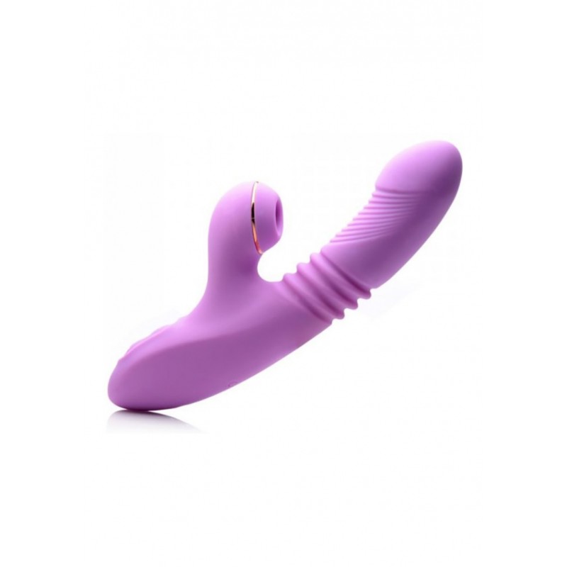 Shegasm Pro-Thrust Thrusting Suction Rabbit - Black