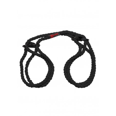 Hogtied - Bind & Tie - 6mm Hemp Wrist or Ankle Cuffs - Black